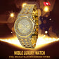 Reloj de pulsera Rotary para hombre con pulsera de acero totalmente de diamantes